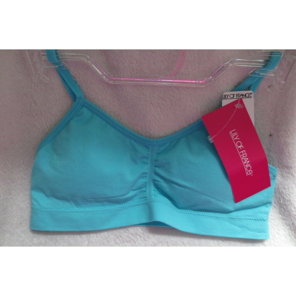 Lily of France Girl Bra Bralettes Blue Size M New